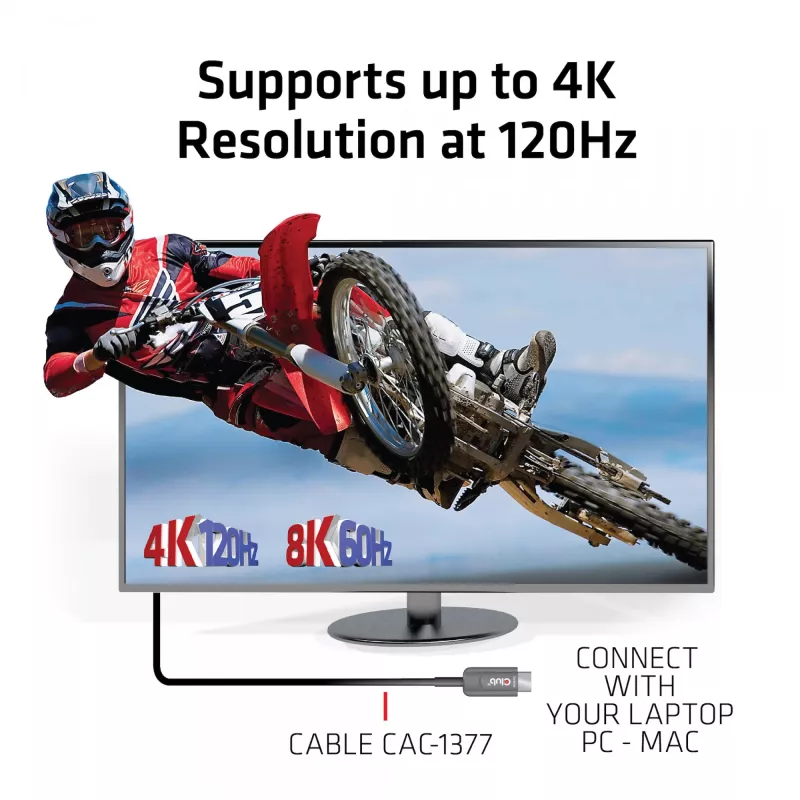Cabo AOC CLUB3D Ultra High Speed HDMI™ certificado 4K120Hz/8K60Hz unidirecional M/M 15m