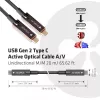 Cabo ótico ativo CLUB3D USB Gen 2 Type C A/V unidirecional M/M 20 m