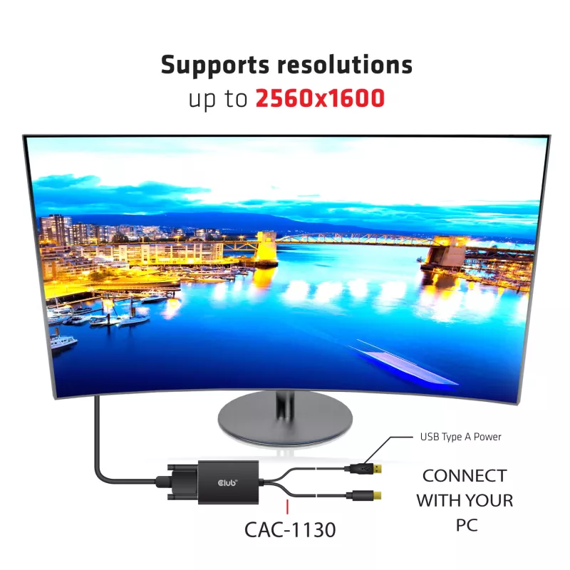 Adaptador ativo MiniDisplayPort 1.2a para Dual Link DVI-D CLUB3D CAC-1130