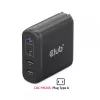 Carregador de viagem CLUB3D 100W tecnologia GaN, quatro portas USB Type-A(2x) e -C(2x), suporte Power Delivery(PD) 3.0