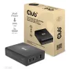 Carregador de viagem CLUB3D 132W tecnologia GaN, quatro portas USB Type-A e -C, suporte Power Delivery (PD) 3.0