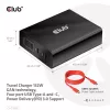 Carregador de viagem CLUB3D 132W tecnologia GaN, quatro portas USB Type-A e -C, suporte Power Delivery (PD) 3.0