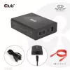 Carregador de viagem CLUB3D 132W tecnologia GaN, quatro portas USB Type-A e -C, suporte Power Delivery (PD) 3.0