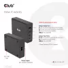 Carregador de viagem CLUB3D 132W tecnologia GaN, quatro portas USB Type-A e -C, suporte Power Delivery (PD) 3.0