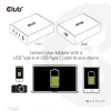 Carregador de viagem CLUB3D 132W tecnologia GaN, quatro portas USB Type-A e -C, suporte Power Delivery (PD) 3.0
