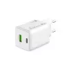 Carregador de interior USB-C 45W AC MediaRange MRMA113-2 para smartphone e tablet, branco, entrada 100–240 V