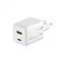Carregador de interior USB-C 45W AC MediaRange MRMA113-2 para smartphone e tablet, branco, entrada 100–240 V