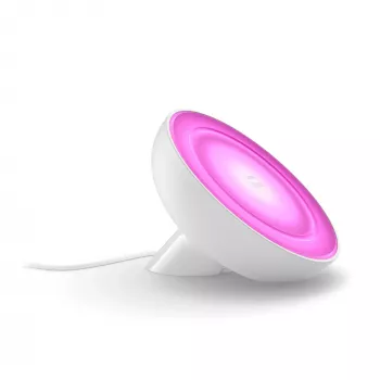 Philips Hue White and Colour Ambience Bloom candeeiro de mesa, candeeiro de mesa inteligente, ZigBee, branco, LED integrado, metal, lâmpadas não substituíveis