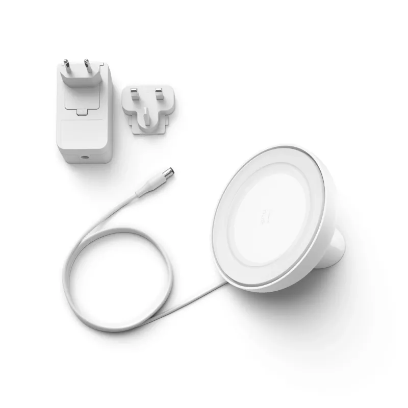 Philips Hue White and Colour Ambience Bloom candeeiro de mesa, candeeiro de mesa inteligente, ZigBee, branco, LED integrado, metal, lâmpadas não substituíveis