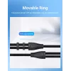 Cabo adaptador de áudio Vention 2× ficha 3,5 mm para conector fêmea 3,5 mm de 4 polos, 0,3 m, preto