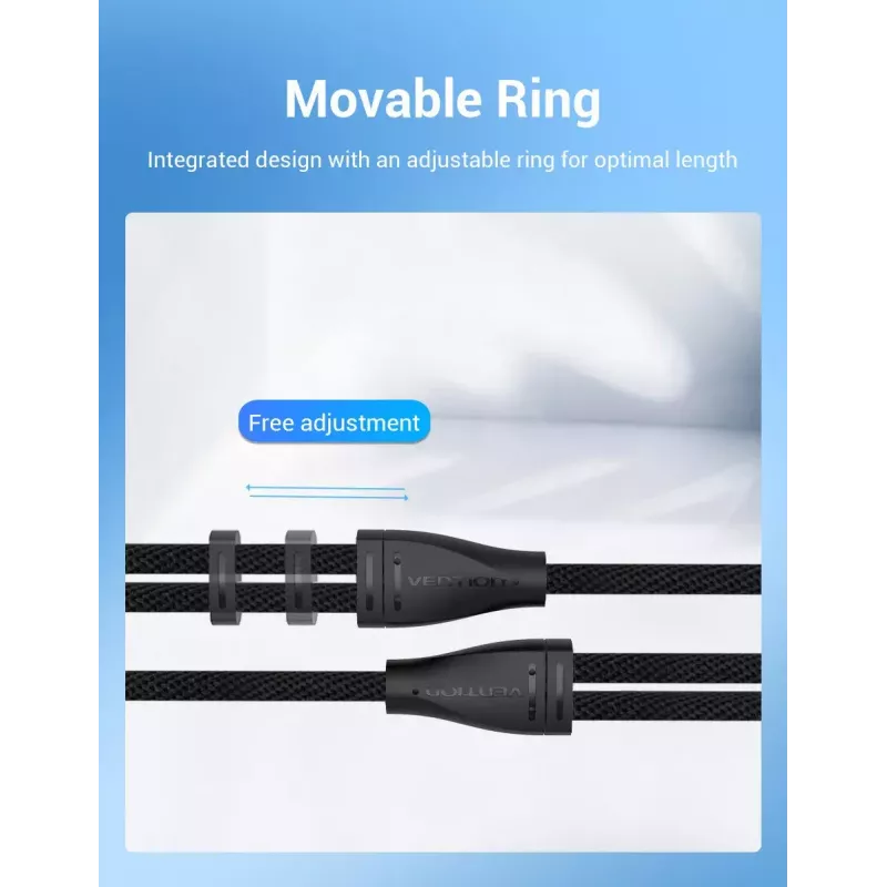 Cabo adaptador de áudio Vention 2× ficha 3,5 mm para conector fêmea 3,5 mm de 4 polos, 0,3 m, preto