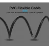 Cabo de áudio Vention 3,5 mm TRRS (ficha) para 2×RCA (ficha), 2 m, preto