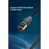 Cabo de rede Vention Cat.8 SFTP 0,5 m preto RJ-45 banhado a ouro