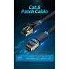 Cabo de rede Vention Cat.8 SFTP 0,5 m preto RJ-45 banhado a ouro