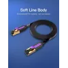 Cabo de rede Vention plano Cat.7 patch cable 3M preto