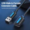 Vention USB 2.0 A macho para A fêmea cabo de extensão 1M preto PVC tipo