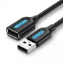 Vention USB 2.0 A macho para A fêmea cabo de extensão 1M preto PVC tipo