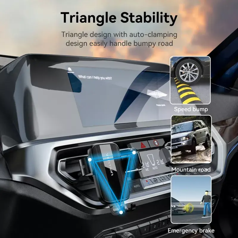 Vention KCTB0 suporte automático de telemóvel para a grelha de ventilação do carro, preto