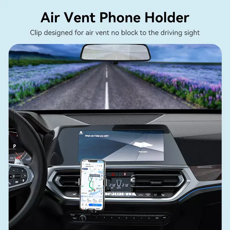 Vention KCTB0 suporte automático de telemóvel para a grelha de ventilação do carro, preto
