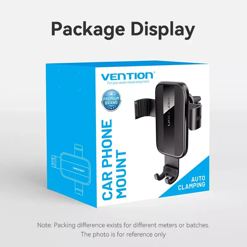 Vention KCTB0 suporte automático de telemóvel para a grelha de ventilação do carro, preto