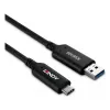 Cabo híbrido de fibra ótica Lindy 25 m USB 3.2 Gen 1 tipo A para C