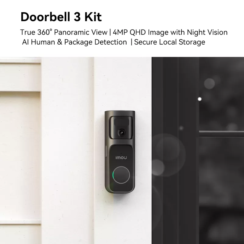 Campainha de porta Imou DB-3EP-4M0W/DS3 preto vídeo HD 4MP