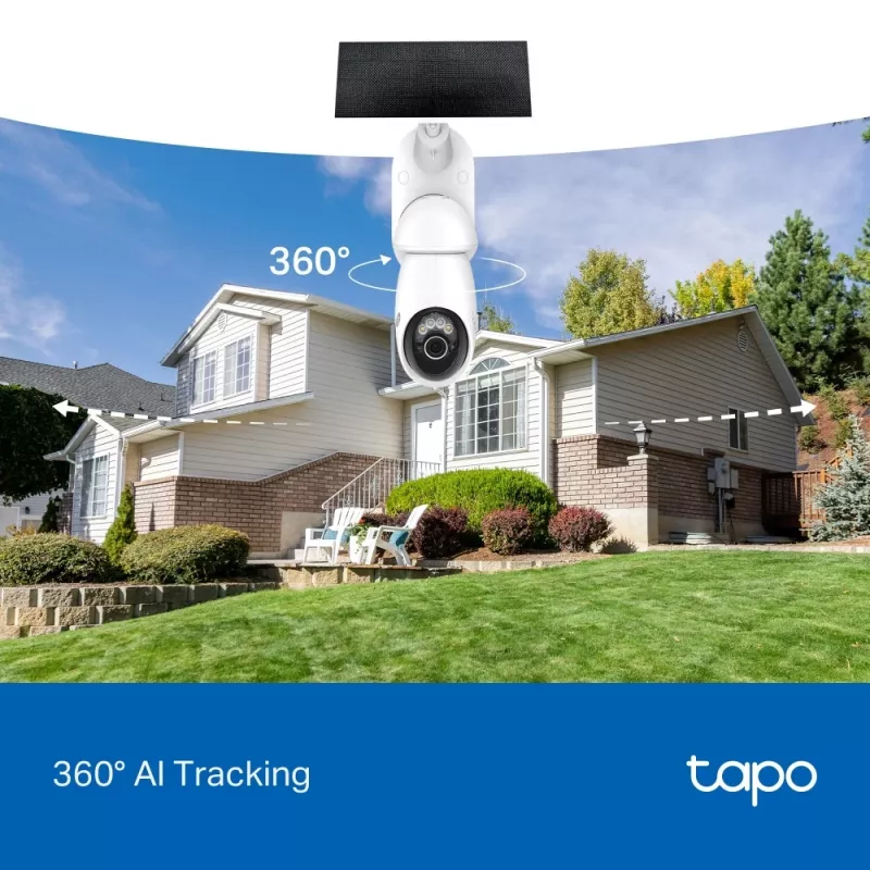 Câmara de vigilância IP TP‑Link Tapo C660 KIT — 8 MP 3840×2160, objetiva 4 mm, 20 fps, Wi-Fi e Ethernet, para exterior IP65, visão noturna IR 12 m