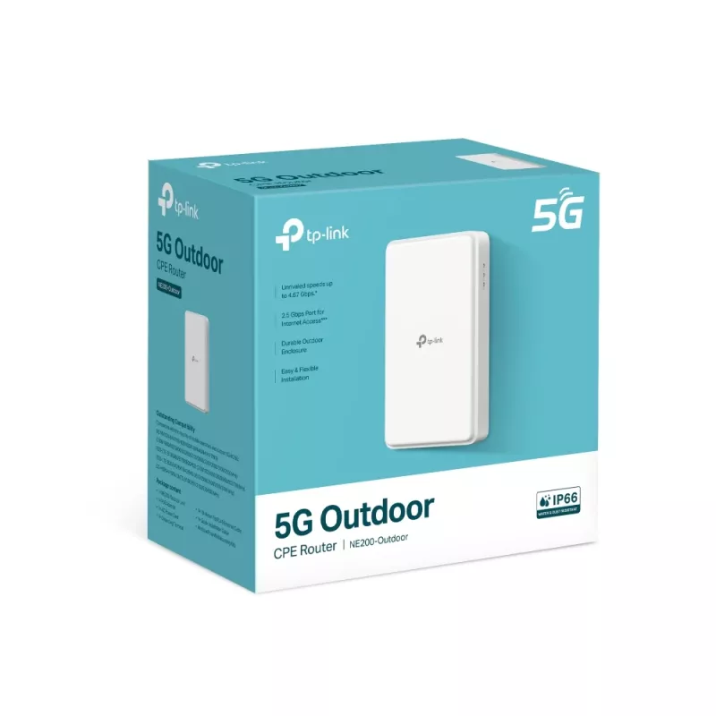 Router 5G exterior TP-Link com modem 5G integrado, router Wi-Fi 5G, Ethernet 2,5 Gigabit, branco
