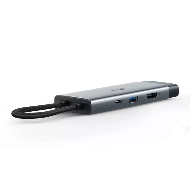 Hub USB Type-C TP-Link UH7021C — HDMI, USB 3.2 Gen1, USB 2.0, SD/microSD, 5000 Mbit/s, alumínio preto