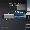 Hub USB Type-C TP-Link UH7021C — HDMI, USB 3.2 Gen1, USB 2.0, SD/microSD, 5000 Mbit/s, alumínio preto