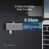 Hub USB Type-C TP-Link UH7021C — HDMI, USB 3.2 Gen1, USB 2.0, SD/microSD, 5000 Mbit/s, alumínio preto