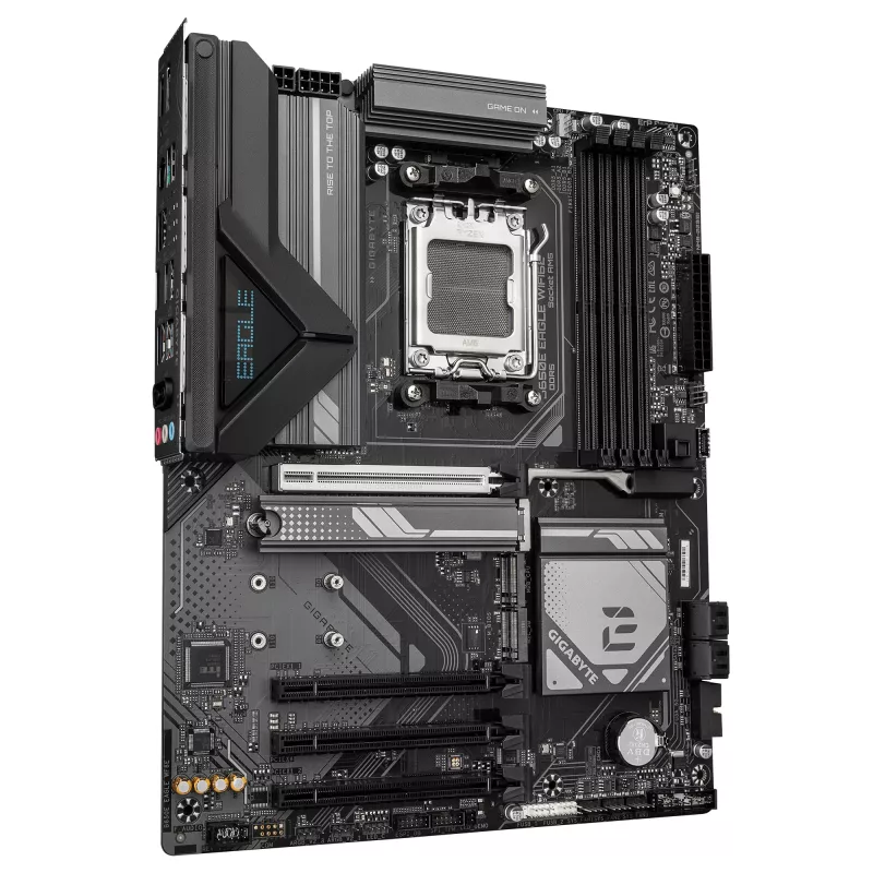 Placa-mãe GIGABYTE B650E EAGLE WIFI6E - CPUs AMD Ryzen 9000 Series, VRM 8+2+2 fases, até 8200MHz DDR5 (OC), 1xPCIe 5.0 + 2xPCIe 4.0 M.2, LAN 2.5GbE, WIFI 6E, USB 3.2 Gen 2