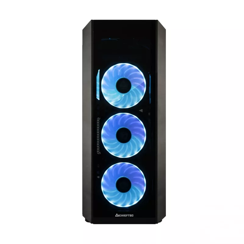 Chieftec Scorpion 3 GL-03B-OP caixa Midi Tower, ATX/MicroATX/Mini-ITX, preta, RGB, painéis de vidro