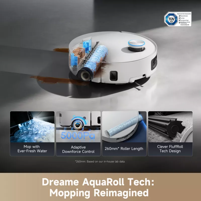 Aspirador robô Dreame Aqua10 Ultra Roller Complete branco