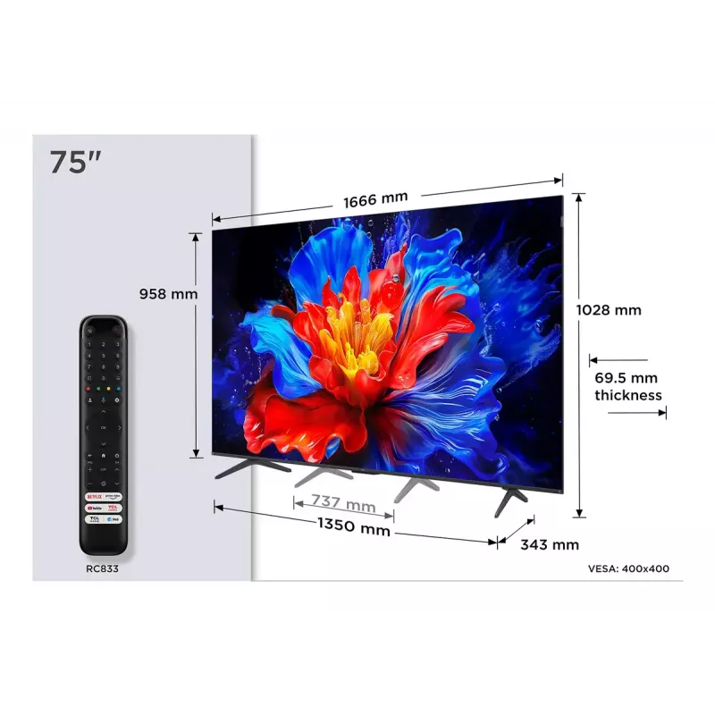 Televisor TCL P8K 75