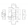 Suporte de teto para projetor Multibrackets M Universal 1600-3000 com ajuste fino