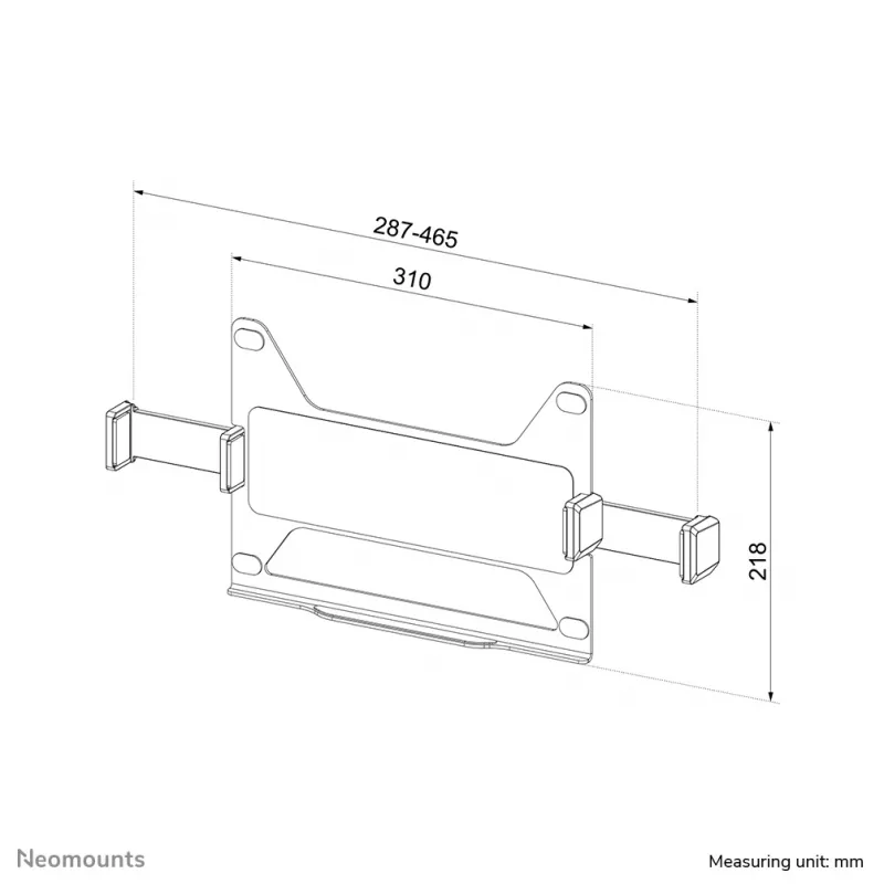 Suporte para portátil Neomounts ADS20-425BL1 11,6-17,3 polegadas - VESA - universal