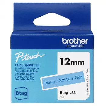 Fita de etiquetas Brother BTAG-L33 Azul sobre Azul-claro 1,2 cm 4 m