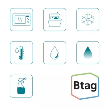 Fita de etiquetas Brother BTAG-T31 Preto sobre Laranja 1,2 cm 4 m