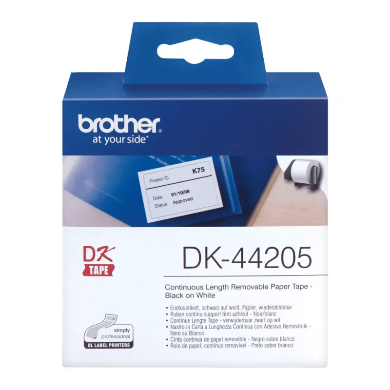 Fita de papel removível Brother DK44205