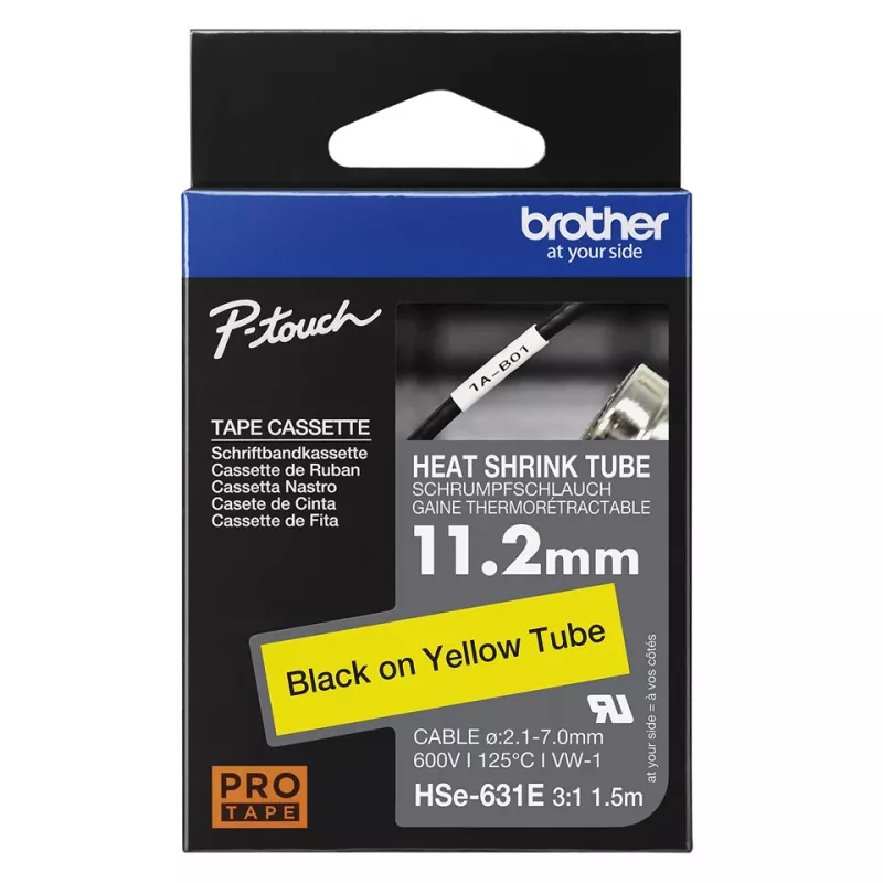 Fita de etiquetas Brother HSE-631E