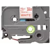 Fita laminada Brother TZe242 18 mm vermelho sobre branco