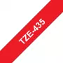 Fita de rotulagem Brother TZE-435 branco sobre vermelho