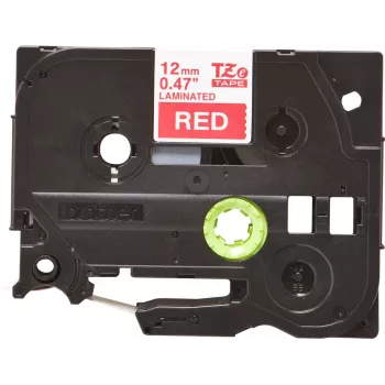Fita de rotulagem Brother TZE-435 branco sobre vermelho