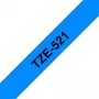 Fita laminada Brother 9 mm, preto sobre azul, TZe, preto, transferência térmica, Filipinas, 5 ano(s)
