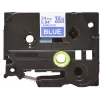 Fita laminada Brother TZe555 24 mm branco sobre azul