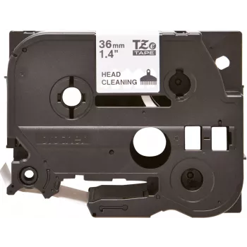 Cassete de limpeza Brother, cassete de limpeza da cabeça de impressão, Brother, transferência térmica, preto, 3,6 cm, Brother PT-3600, PT-530, PT-9200DX, PT-9200PC, PT-940