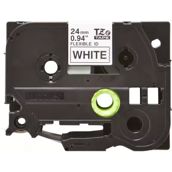 Fita laminada Brother TZEFX251 preto sobre branco 2,4 cm