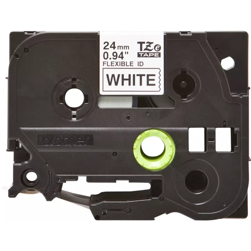 Fita laminada Brother TZEFX251 preto sobre branco 2,4 cm