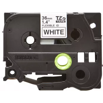 Fita de rotulagem Brother TZE-FX261 preto sobre branco